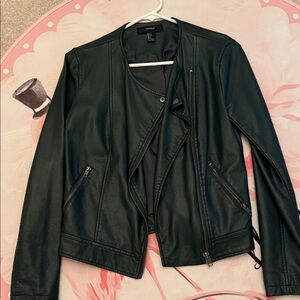 Forever 21 Dark Leather Jacket